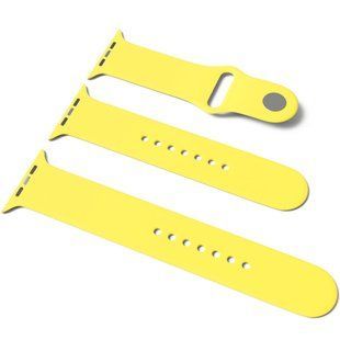Силиконовый ремешок для Apple Watch Sport Band 38 / 40 (S/M & M/L) 3pcs (Желтый / Yellow)