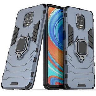 Ударостійкий чохол Transformer Ring for Magnet для Xiaomi Redmi Note 9 Pro Сірий Протиударний, броньований