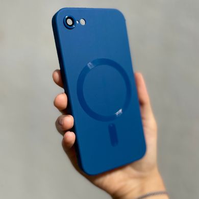 Чехол для iPhone SE 2020 Sapphire Matte with MagSafe + стекло на камеру Navy Blue