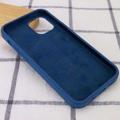 Чехол для Apple iPhone 13 Pro Max Silicone Case Full / закрытый низ Синий / Navy Blue