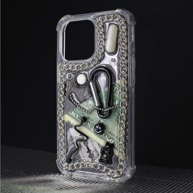 Чохол об'ємний ручної роботи для iPhone 16 Plus That's My&reg; Сlassic Series. Metal Black