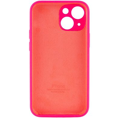 Чехол для Apple iPhone 14 Plus Silicone Full camera закрытый низ + защита камеры / Розовый / Barbie pink