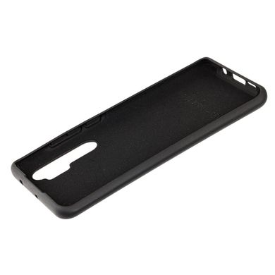 Чехол для Xiaomi Mi Note 10 Lite Silicone Full черный с закрытым низом и микрофиброй