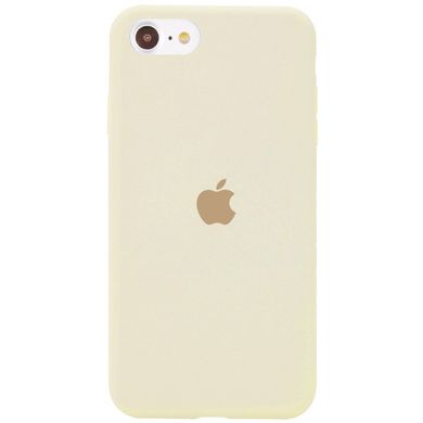 Чехол Silicone Case Full Protective (AA) для Apple iPhone SE (2020) (Бежевый / Creamy)