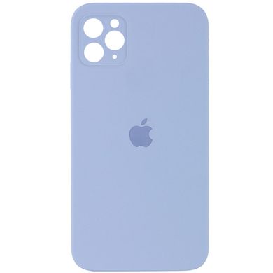 Чехол для Apple iPhone 11 Pro Max Silicone Full camera закрытый низ + защита камеры (Голубой / Mist blue)