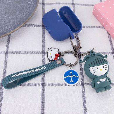 Силиконовый футляр Cute Charm для наушников AirPods Pro (Hello Kitty / Зеленый)
