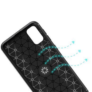 TPU чехол Deen ColorRing под магнитный держатель (opp) для Samsung Galaxy A51 (Черный / Синий)