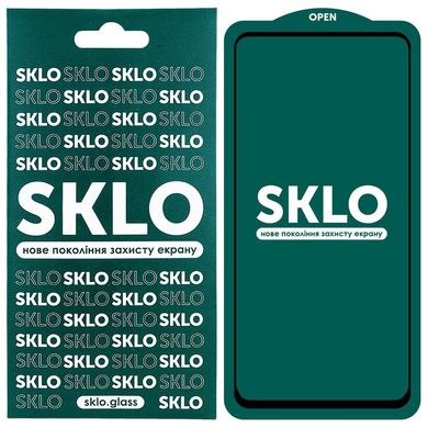 Захисне скло SKLO 5D (full glue) для Samsung Galaxy A21 / A21s, Черный