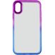 Чехол TPU+PC Fresh sip series для Apple iPhone X / XS (5.8") Синий / Фиолетовый