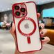 Чехол для iPhone 16 Pro Max Shining Case with Magsafe + стекло на камеру Red