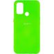 Чехол для Oppo A53 / A32 / A33 Silicone Full с закрытым низом и микрофиброй Салатовый / Neon green