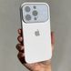 Чохол для iPhone 14 Pro Silicone case AUTO FOCUS + скло на камеру White