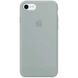 Чехол Apple silicone case for iPhone 7/8 с микрофиброй и закрытым низом Серый / Mist Blue