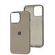 Чехол для iPhone 11 Pro Max Silicone Case Full (Metal Frame and Buttons) с металической рамкой и кнопками Beige