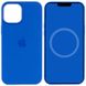 Чехол для Apple Iphone 12 / 12 pro Silicone case Original 1:1 full with Magsafe / Синий / Capri Blue