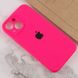 Чехол для Apple iPhone 14 Plus Silicone Full camera закрытый низ + защита камеры / Розовый / Barbie pink