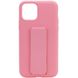 Чохол Silicone Case Hand Holder для Apple iPhone 11 Pro Max (6.5") (Рожевий / Pink)