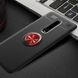TPU чехол Deen ColorRing под магнитный держатель (opp) для OnePlus 7 Pro | Черный/Красный