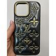 Чехол для Iphone 16 Leather LV BLack 3