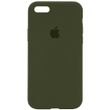 Чехол silicone case for iPhone 7/8 с микрофиброй и закрытым низом Зеленый / Dark Olive