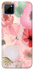 Чехол для Realme C11 PandaPrint Акварельные цветы 3 цветы