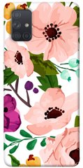 Чохол для Samsung Galaxy A71 PandaPrint Акварельні квіти квіти