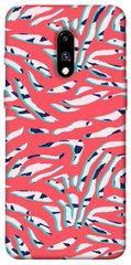 Чехол для OnePlus 7 Pro PandaPrint Red Zebra print паттерн