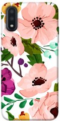 Чохол для Samsung Galaxy A01 PandaPrint Акварельні квіти квіти