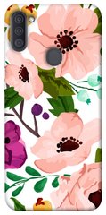 Чохол для Samsung Galaxy A11 PandaPrint Акварельні квіти квіти