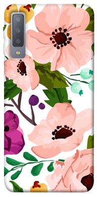 Чохол для Samsung A750 Galaxy A7 (2018) PandaPrint Акварельні квіти квіти