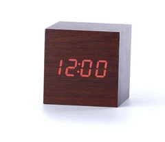 Электронные настольные часы в виде деревянного бруска LED WOOD CLOCK VST-869-1