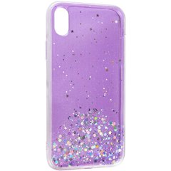 TPU чехол Star Glitter для Apple iPhone XR (6.1"") Прозрачный / Сиреневый