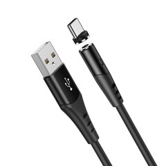Кабель HOCO Type-C Honorific silicone magnetic charging cable X60 |1m, 2A| Black, Black