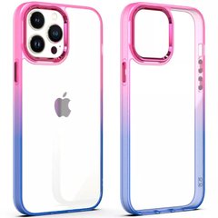 Чехол TPU+PC Fresh sip series для Apple iPhone 13 (6.1"") Розовый / Синий
