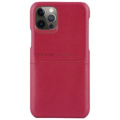 Кожаная накладка G-Case Cardcool Series для Apple iPhone 12 / 12 Pro (6.1") (Красный)