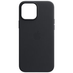 Кожаный чехол Leather Case (AAA) with MagSafe для Apple iPhone 14 Pro Max (6.7") Black