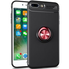 TPU чехол Deen ColorRing под магнитный держатель (opp) для Apple iPhone 7 plus / 8 plus (5.5"") Черный / Красный