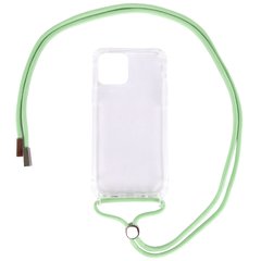 Чехол TPU Crossbody Transparent для Apple iPhone 12 Pro / 12 (6.1"") Мятный