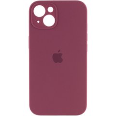 Чехол для Apple iPhone 14 Plus Silicone Full camera закрытый низ + защита камеры / Бордовый / Plum
