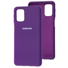 Чохол для Samsung Galaxy M31s (M317) Silicone Full Фіолетовий / purple з закритим низом і мікрофіброю