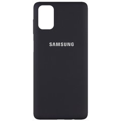 Чехол для Samsung Galaxy M51 Silicone Full Черный с закрытым низом и микрофиброй