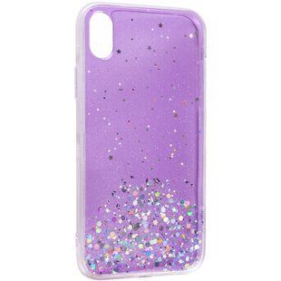 TPU чохол Star Glitter для Apple iPhone XR (6.1 "") Прозорий / Бузковий