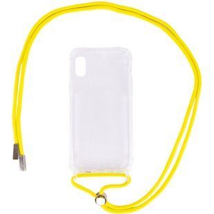 Чехол TPU Crossbody Transparent для Apple iPhone X / XS (5.8"") Желтый