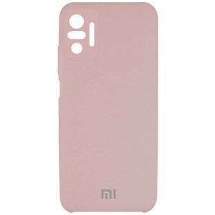 Чехол для Xiaomi Redmi Note 10 Pro Silicone Full camera (AAA) защита камеры Розовый / Pink Sand