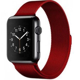 Ремінець для Apple Watch 42/44/45 mm Milanese Loop Red