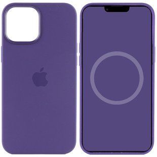 Чохол для Apple Iphone 12 / 12 pro Silicone case Original 1:1 full with Magsafe / Фіолетовий / Amethyst