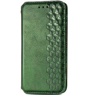 Шкіряний чохол книжка GETMAN Cubic (PU) для Xiaomi Redmi Note 9 Pro Зелений