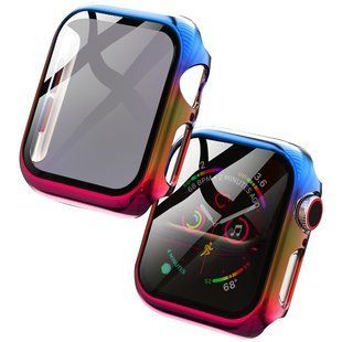 PC+Glass чехол Rainbow для Apple Watch 44mm, Радуга
