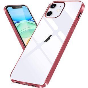 Прозрачный силиконовый чехол с глянцевой окантовкой для Apple iPhone 12 mini (5.4") (Rose Gold)