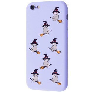 TPU чехол WAVE Fancy для Apple iPhone 6/6s (4.7") (Bear on broom / Light purple)